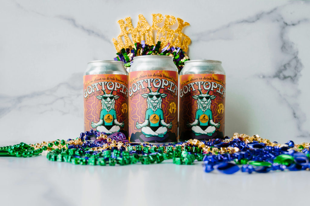 mardi gras beer koozie